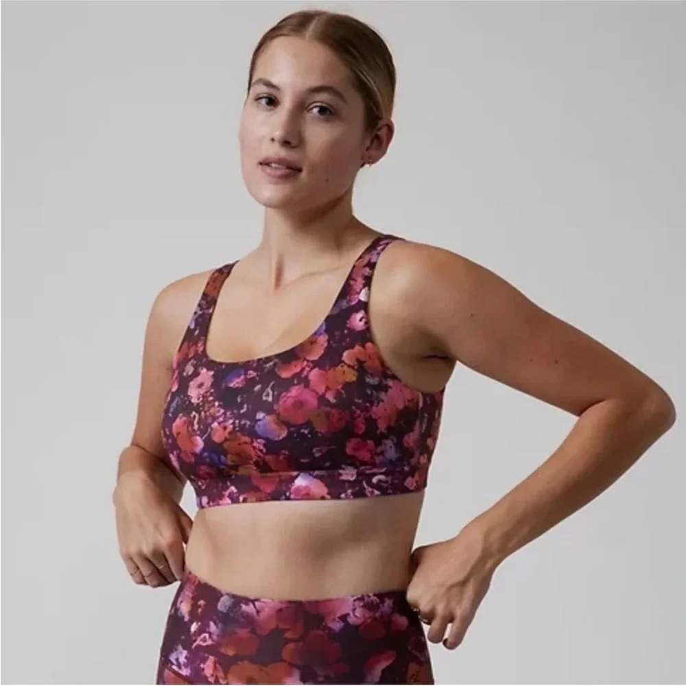 Athleta Exhale Printed Bra D-DD